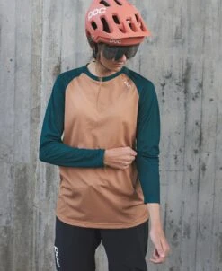 POC W's MTB Pure LS Jersey -POC Shop PDP 52854 W sMTBPureLSJersey 8405 MoldaniteGreen AragoniteBrown 2